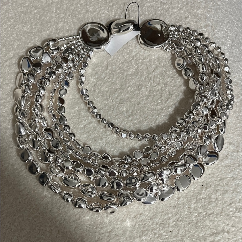 New w/ tags: Chico's Shimmering Silver Multi-Strand Necklace- stunning!!